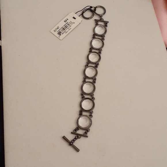 Faceted Glass Adjustable Bracelet - Item‎ #056 - Picture 1 of 3